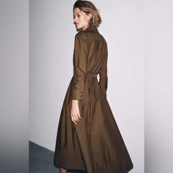 ZW COLLECTION POPLIN SHIRT DRESS - Picture 4 of 10